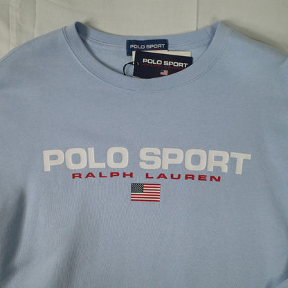 Polo Ralph Lauren Polo Sport Baby Blue Spell Out Sweater Crewneck Mens XXL NWT