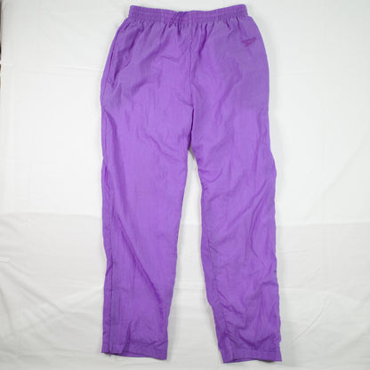 Vintage Reebok Black  Purple Track Set Zip Jacket Pants Mens Medium