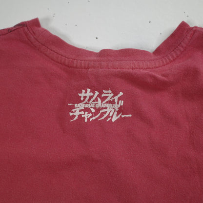 Vintage Samurai Champloo Anime Madman Otaku Wear 00's Faded Red Australia Release Small