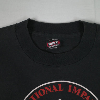 Vintage Chevy T-Shirt National Impala Association Black Single Stitch Mens Large