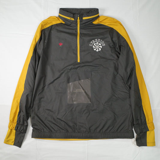Nike Gyakusou Running Hooded Jacket Mens Size XL Packable 3-1 Pewter Yellow
