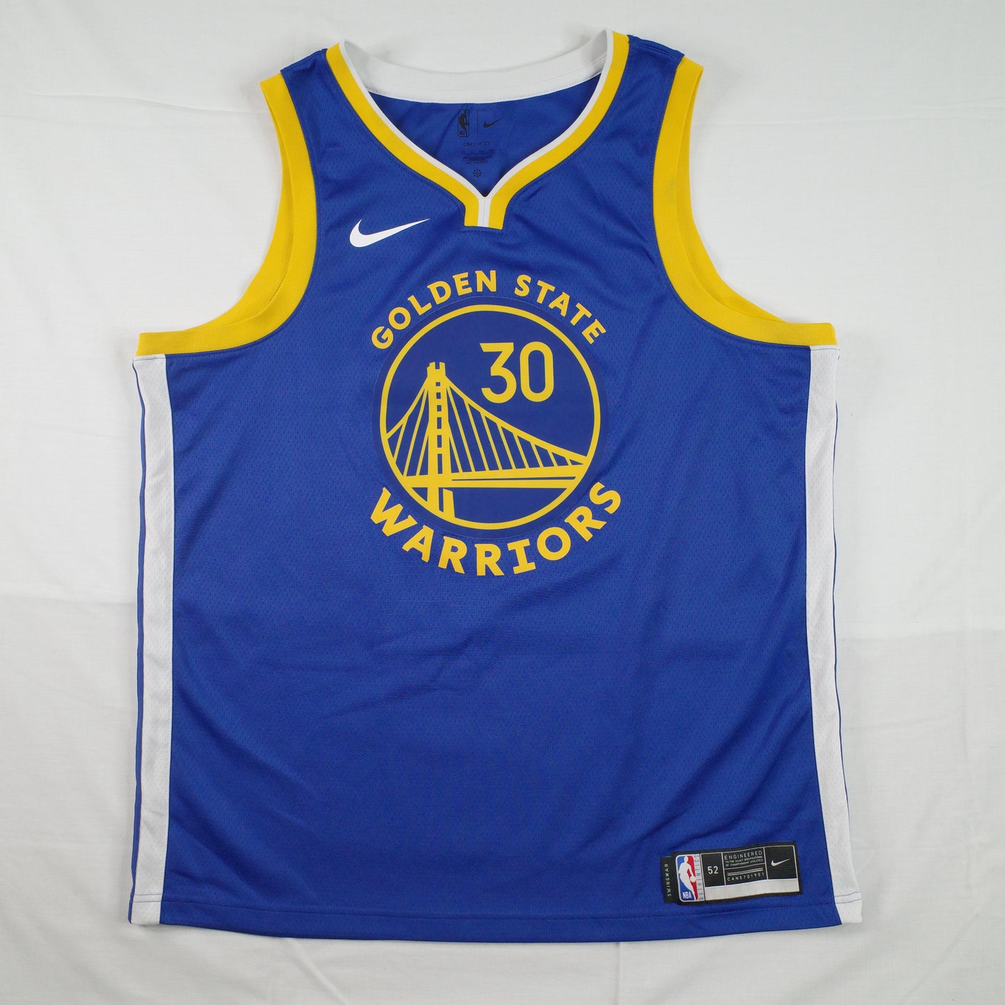 Nike Authentic Swingman Steph Curry Golden State Blue Home Jersey Size 52