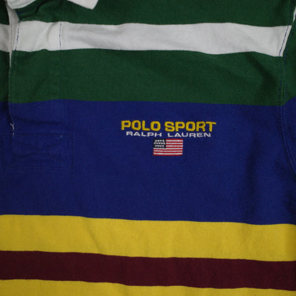 Polo Ralph Lauren Men's Classic Fit Polo Sport Rugby Shirt Blue Green White Large
