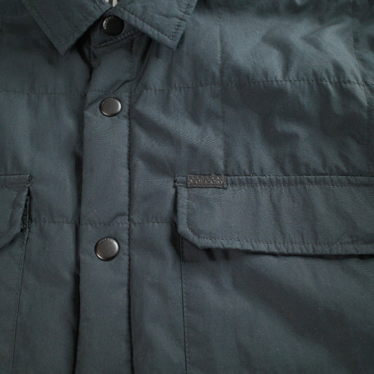 Volcom Larkin Quilted Snap Close Bomber Olive Green Jacket Mens XL
