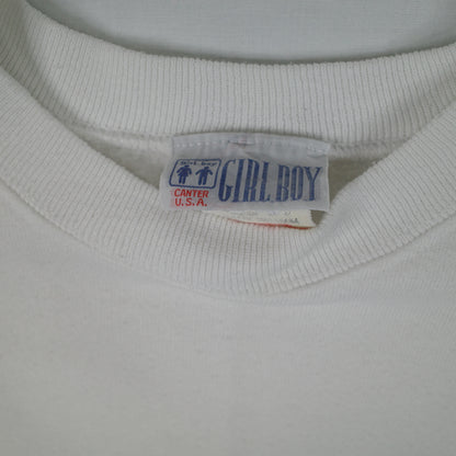 Girl Boy Skate Brand 90's Vintage White Crewneck Women's M