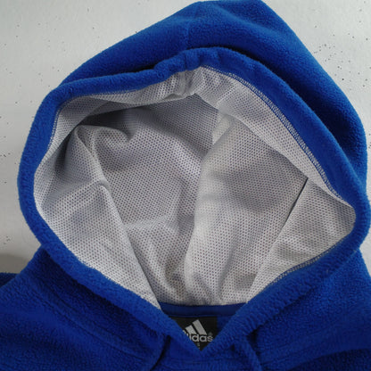 Vintage Adidas Trefoil Hoodie Fleece Vintage 1990s Mens Small Navy