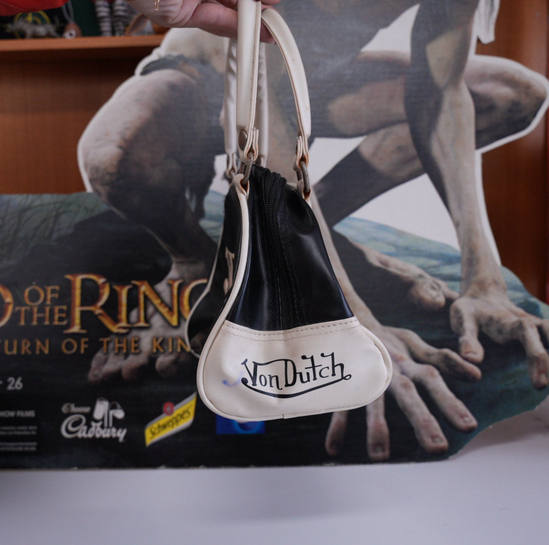 Von Dutch Vintage Mini Bowling Bag - look at photos of handle