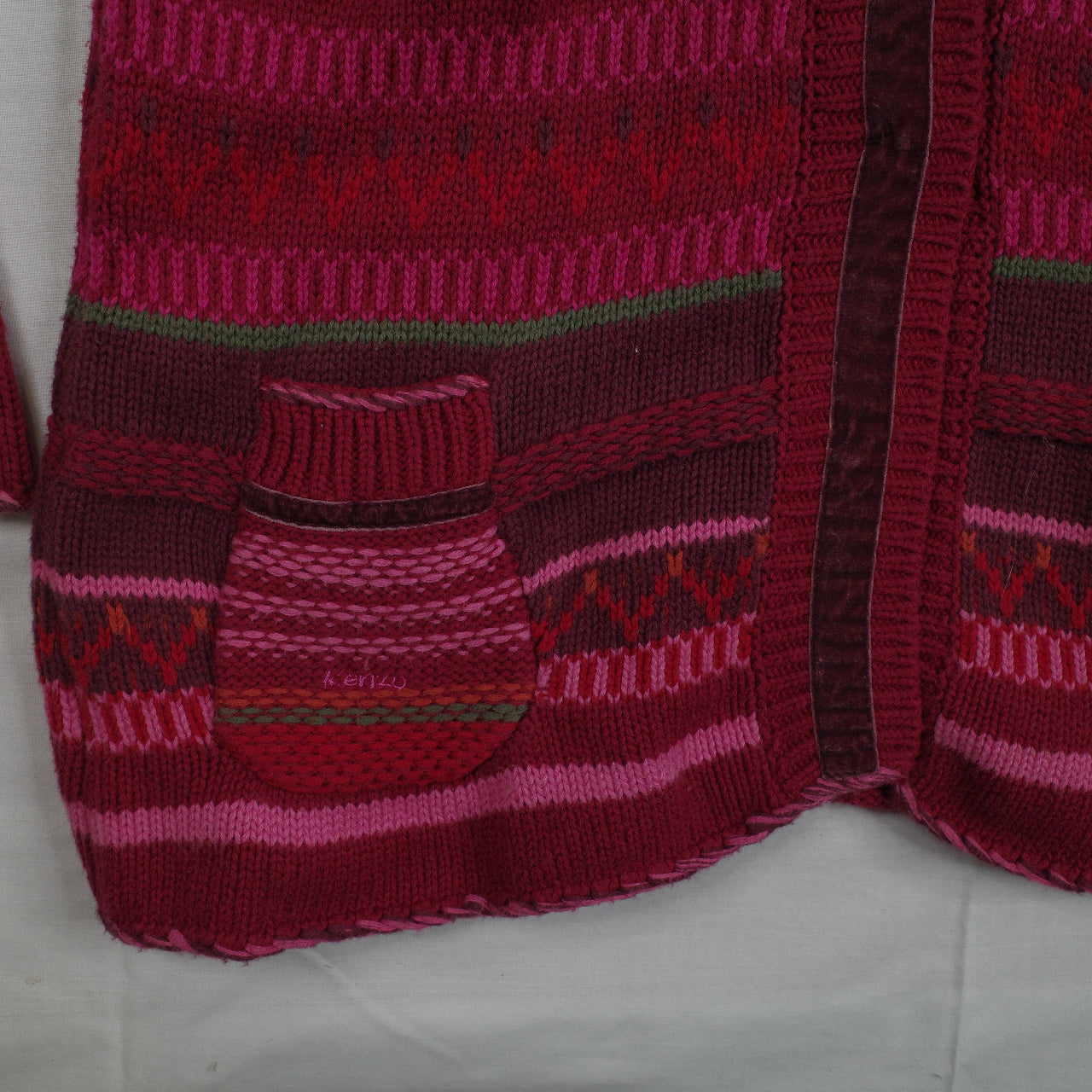 Kenzo Kids Cardigan Pink Knit Pink Red 12A/150