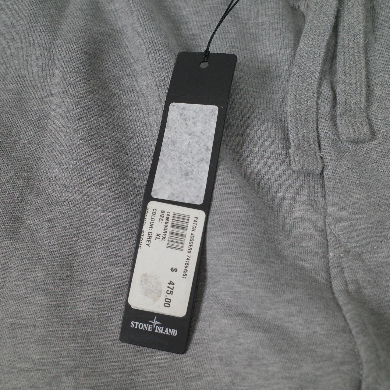 Stone Island Grey Active Track Pants Cotton Sweatpants Mens XL NWT missing badge