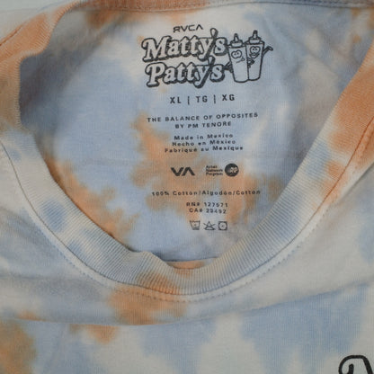 RVCA Matty's Patty's BBQ Tie Die Long Sleeve T Shirt Matty Mattherson XL