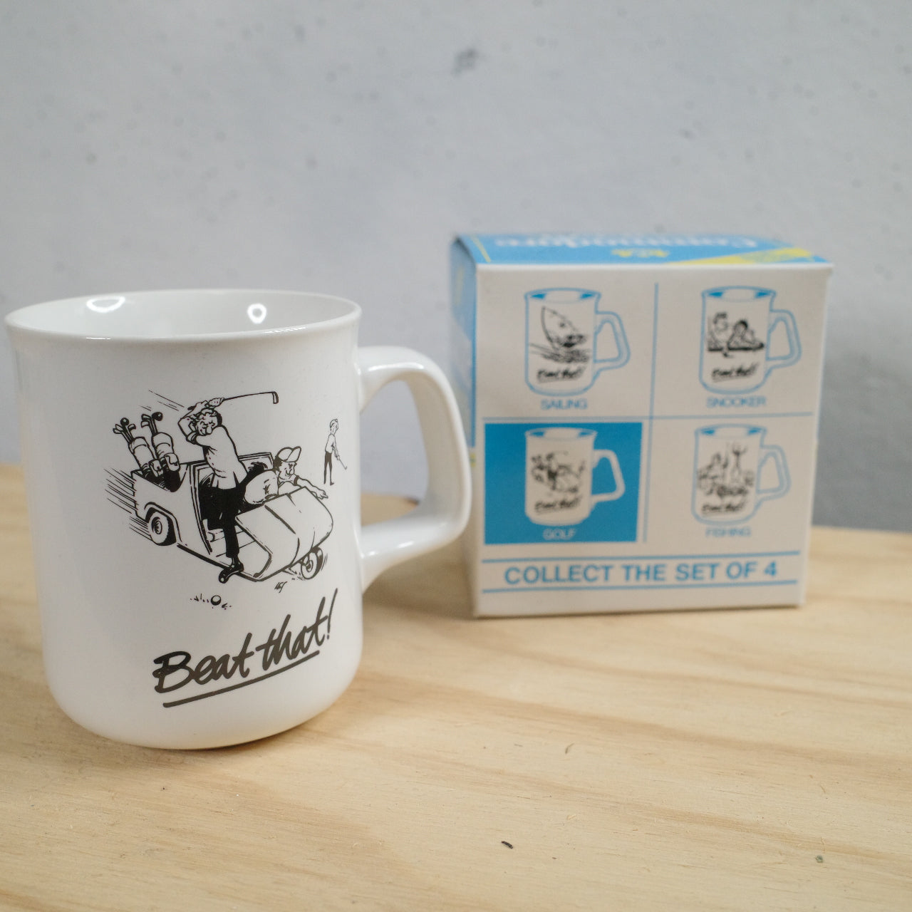 Vintage 1980s Commodore Coffee Mug Beat That Golf Kart Coffee Mug NEW