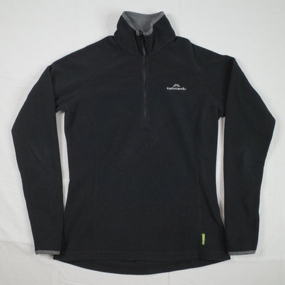 Kathmandu Jacket Thin Fleece Black Polartec Womens 8