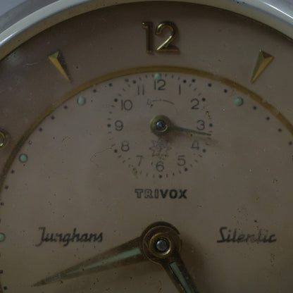 Vintage Junghans Trivox Silentic Silent-Tic Desk Alarm Clock German Made for parts