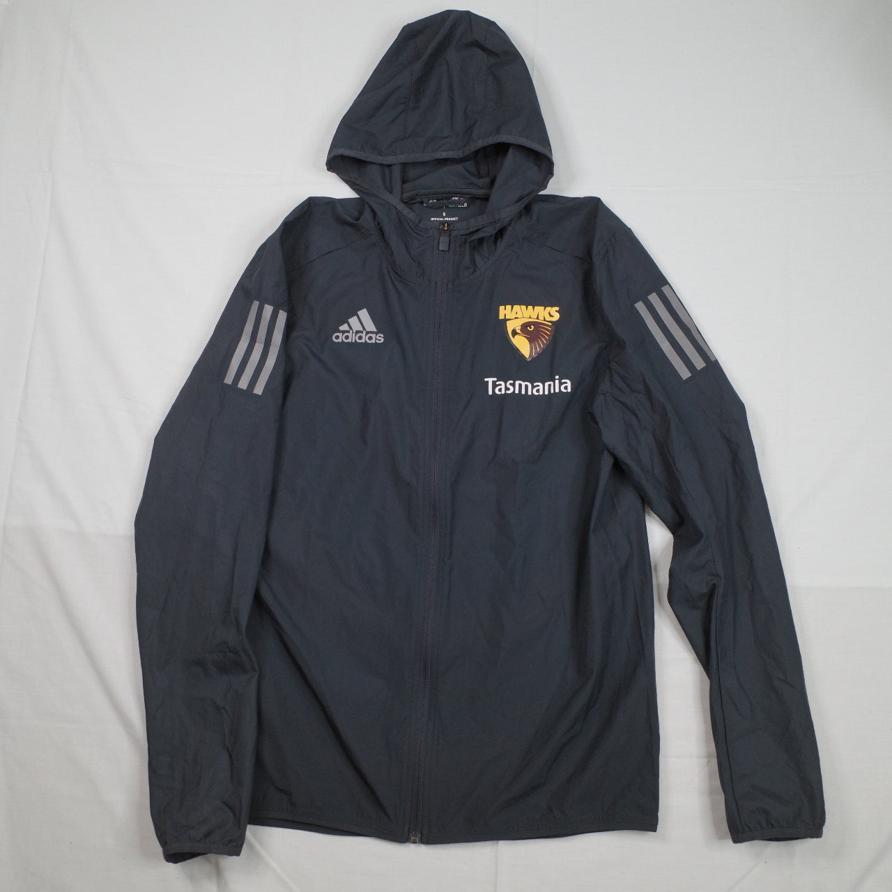 Adidas AFL Tasmania Hawks Light Weight Grey Jacket Mens Small