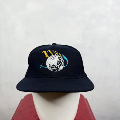 Vintage TVSA World Flying Navy Snapback Cap