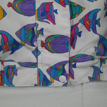 Duffel Sportswear Tropical Fish All Over Print 1980s Jacket Large