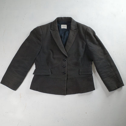 Armani Collezioni Size 46 Charcoal Women’s Coat Jacket Suit