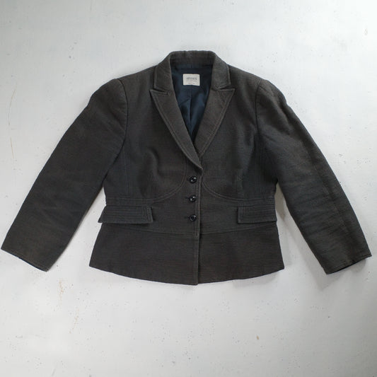 Armani Collezioni Size 46 Charcoal Women’s Coat Jacket Suit