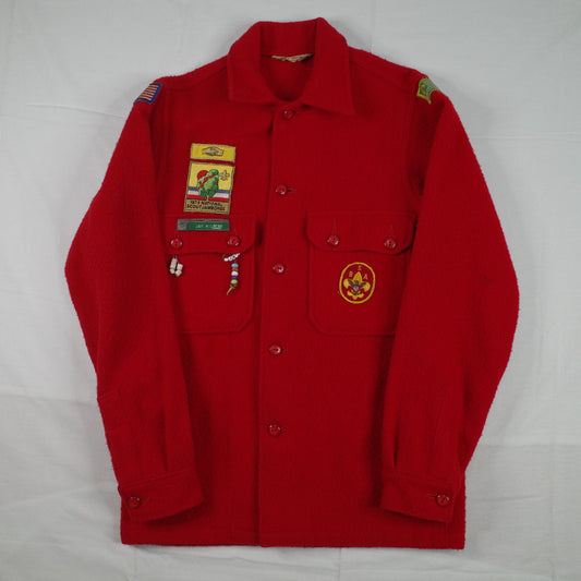 Vintage Boy Scouts of America Jacket Men’s Red 1973 Jamboree Scout Leader Jacket