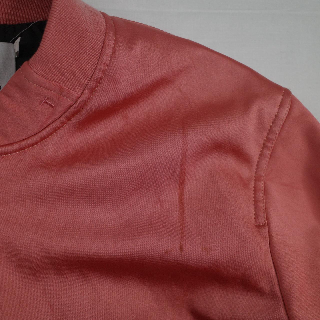 T by Alexander Wang Pink Oversized Nylon Blend Zip Up Bomber Jacket XS