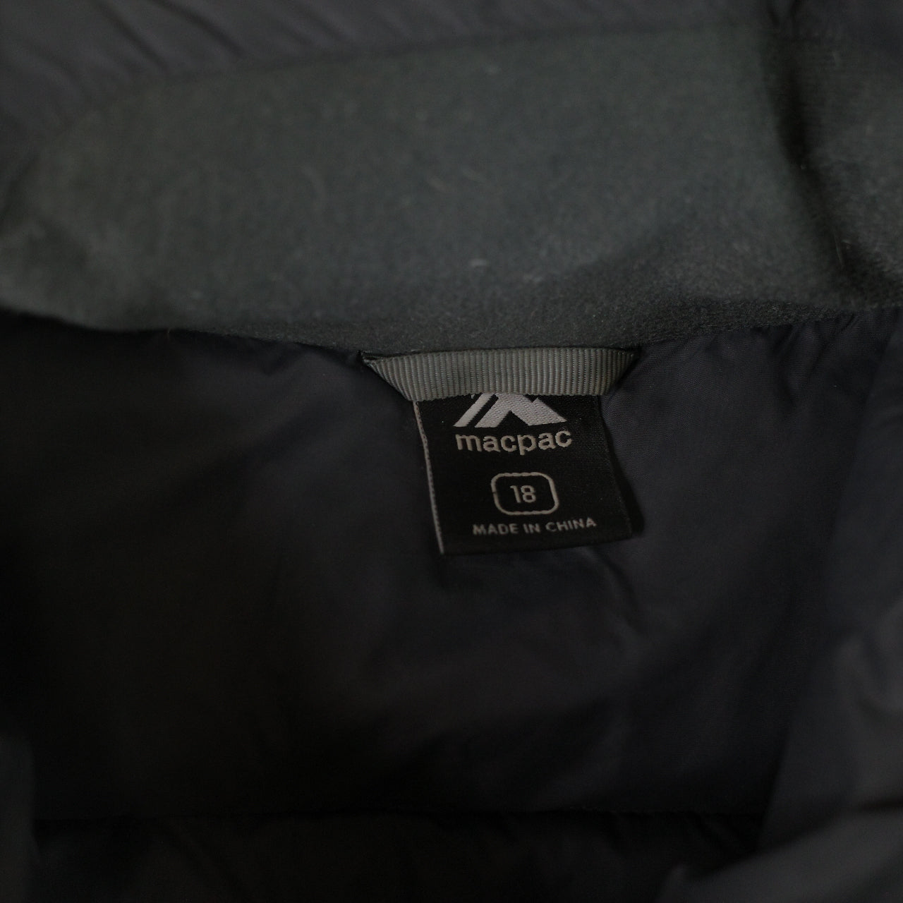 Macpac Halo Puffer Down Jacket Womens 18 Black Full Zip