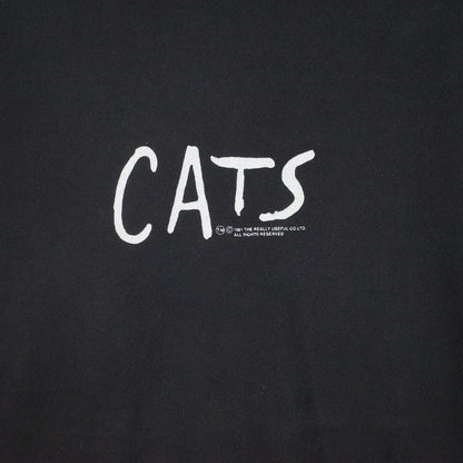 Vintage 1981 Cats Broadway Show Black Crewneck Mens Medium