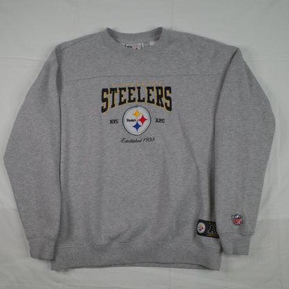 Steelers NFL Pittsburg Team Apparel Grey Crewneck Women's Small