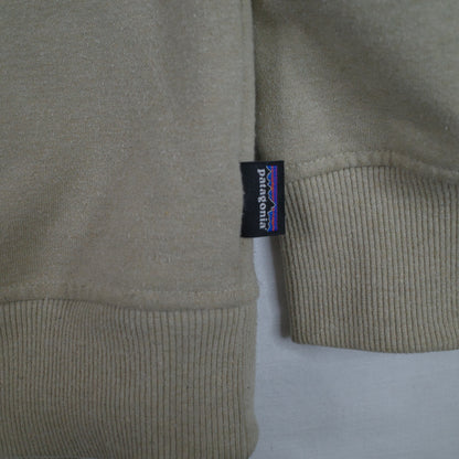 Patagonia Mens Sweater Uprisal P6 Label Crewneck Beige Medium