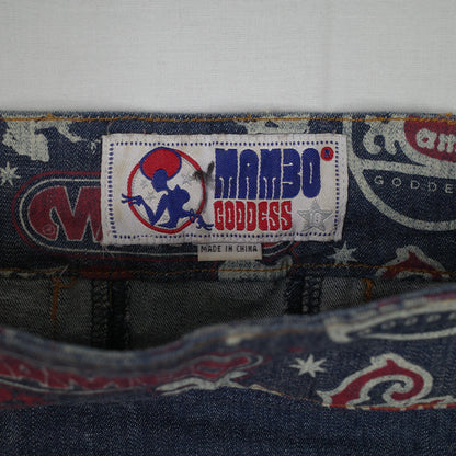 Boom Boom Jeans Shorts Womens Blue Dark Y2K Booty Shorts