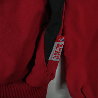 Houston Astros Jacket Mens Large Red Black MLB Baseball Majestic Full Zip Script