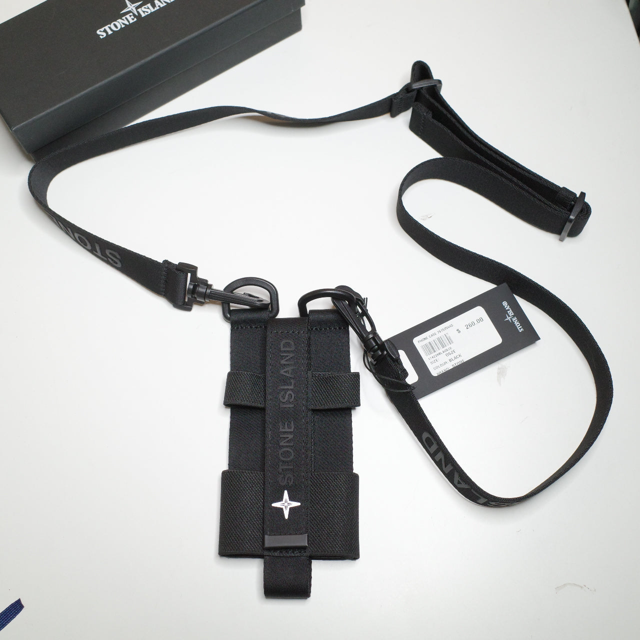 Stone Island Unisex Phone Webbed Case Noir