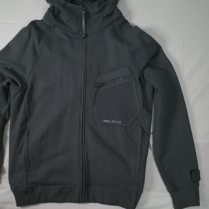 C.P. Company Metropolis Series Diagonal Raised Fleece Hoodie Grey Mens XL NWT