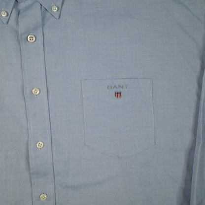 Gant Men’s Shirt Pinpoint Oxford Regular Fit Blue Size 3XL XXXL