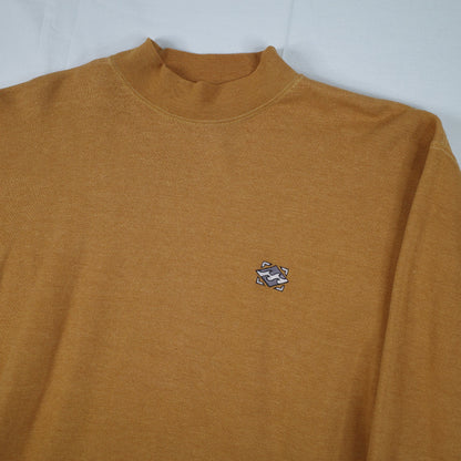 Billabong China Mock Fleece Sweater Mustard Yellow Vintage 90's Mens Medium