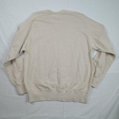Edwin Heavy Cotton Distressed Sweatshirt Crewneck Beige Mens Large