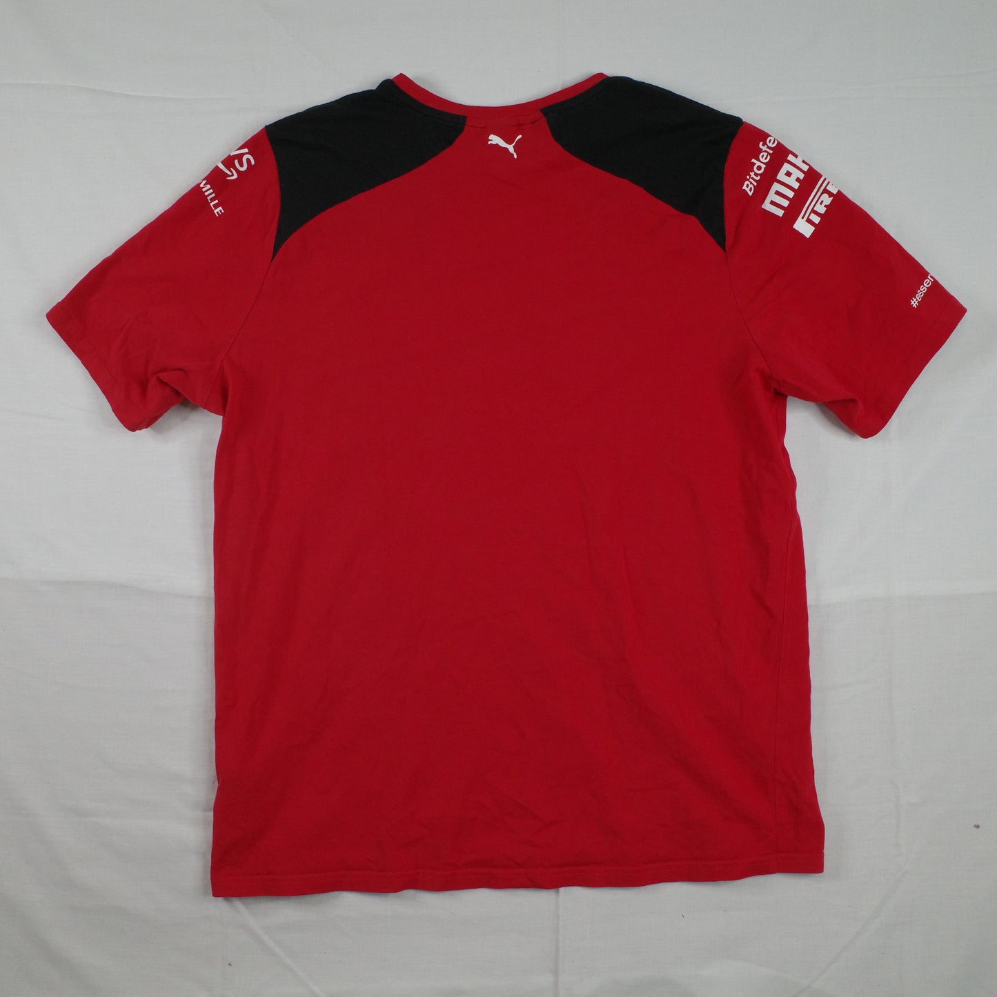 PUMA Scuderia Ferrari Drivers Logo Crew Neck Short Sleeve T-Shirt Mens Small