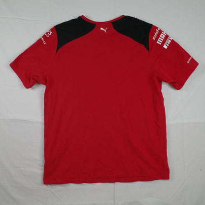 PUMA Scuderia Ferrari Drivers Logo Crew Neck Short Sleeve T-Shirt Mens Small