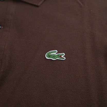 Vintage Lacoste Polo Shirt Brown Short Sleeve Mens Size 4 Medium