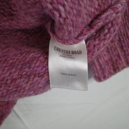Country Road 100% Wool 1/4 Zip Knit Pink Womens Medium