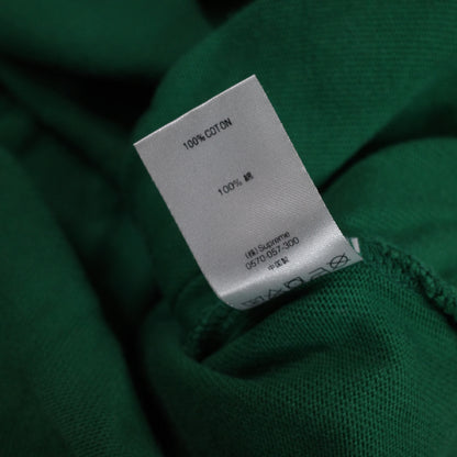 Supreme Logo Tape Stripe Green White 1/4 Zip Sweater Mens Large