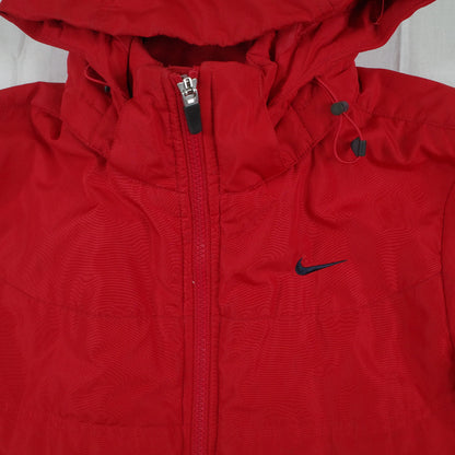 Vintage Nike Puffer Womens Small Red Detachable Hood