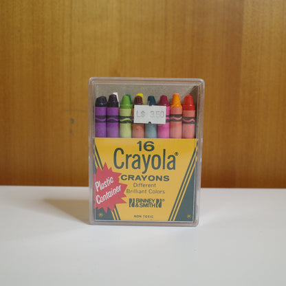 Crayola Crayons Vintage Plastic Container Binney & Smith No. 16 P Made In USA
