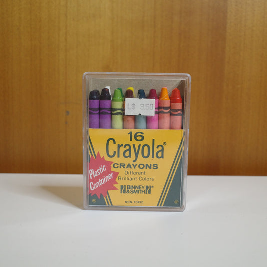Crayola Crayons Vintage Plastic Container Binney & Smith No. 16 P Made In USA