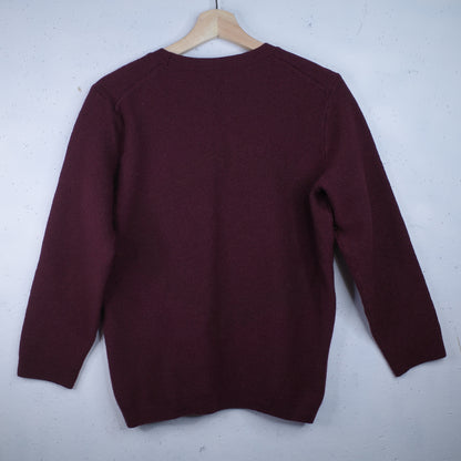Hugo Boss Slim Fit  Wool Maroon Sweater Women's XXL