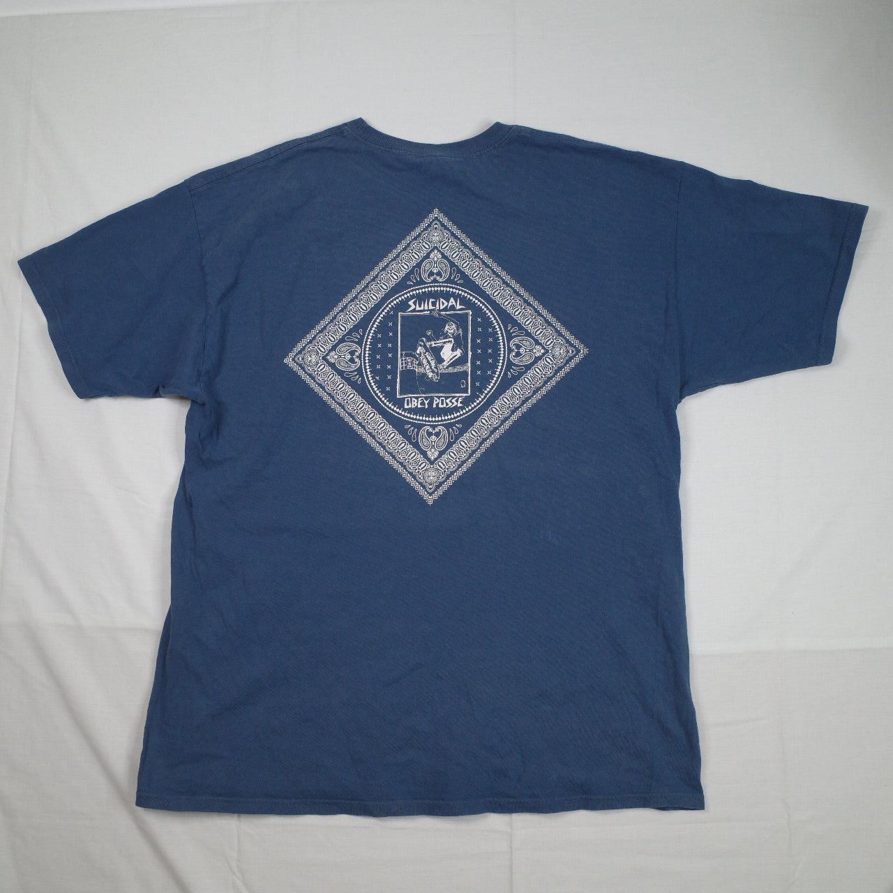 Obey Suicidal Tendencies Blue T Shirt 2013 Mens XL