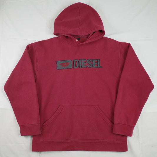 Diesel Hoodie Mens Size XL Vintage Embroidered Full Zip Denim Division