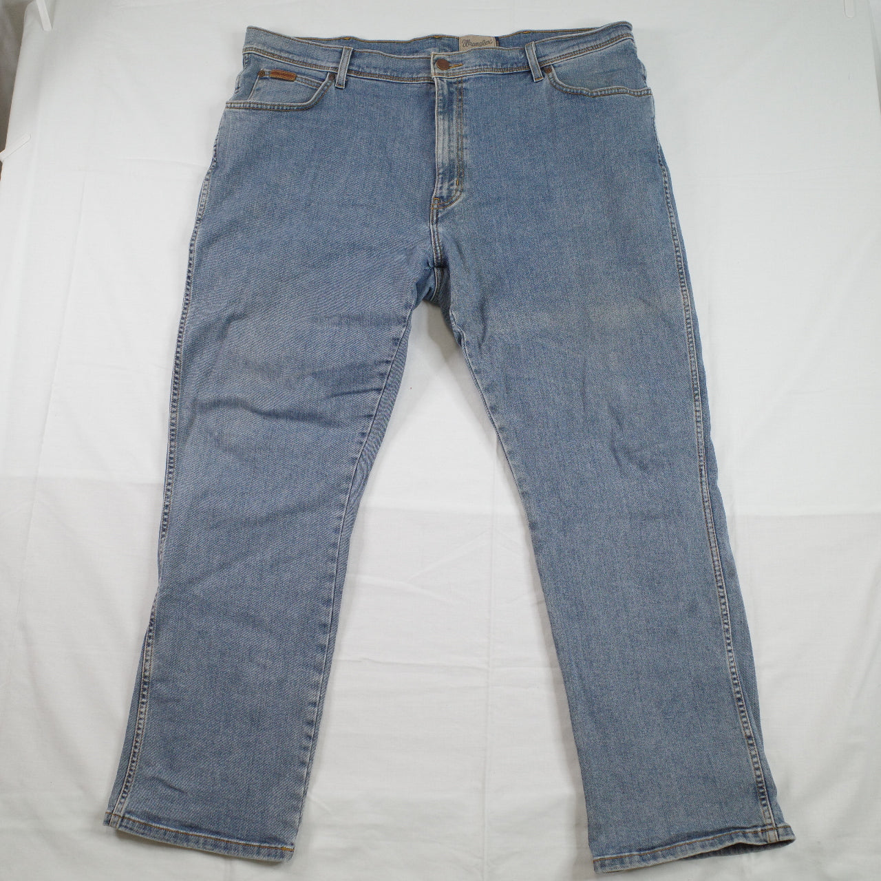 Wrangler Mens Jeans W42 L32 Cowboy Texas Light Blue Denim