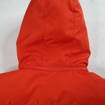 Vintage Nike Athletics Department Orange Puffer Track Field Detachable Hood Men's Small