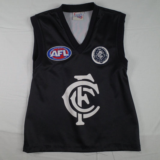 Carlton Blues AFL Vintage Sekem Knit Jersey Mens Small Made in Australia