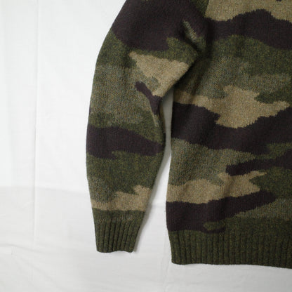 Polo Ralph Lauren Knit Camo Sweater Wool Mens Small